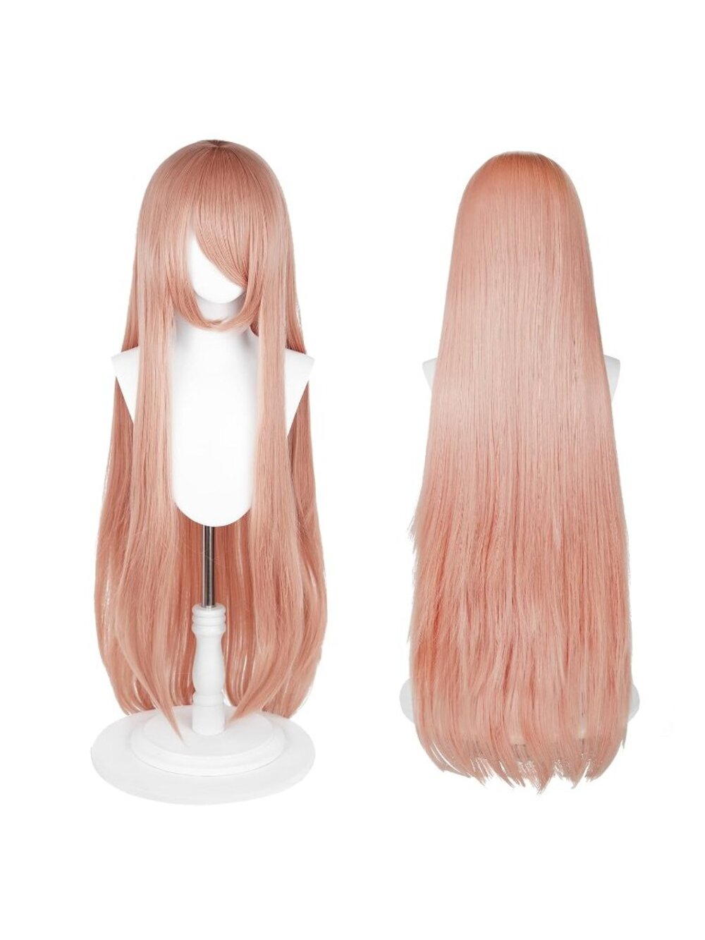 Women's Rose Gold 100 Cm Heat Resistant Universal Straight Costume Long Wigs
